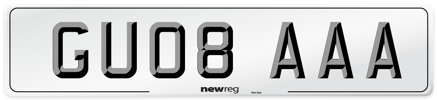 GU08 AAA Number Plate from New Reg